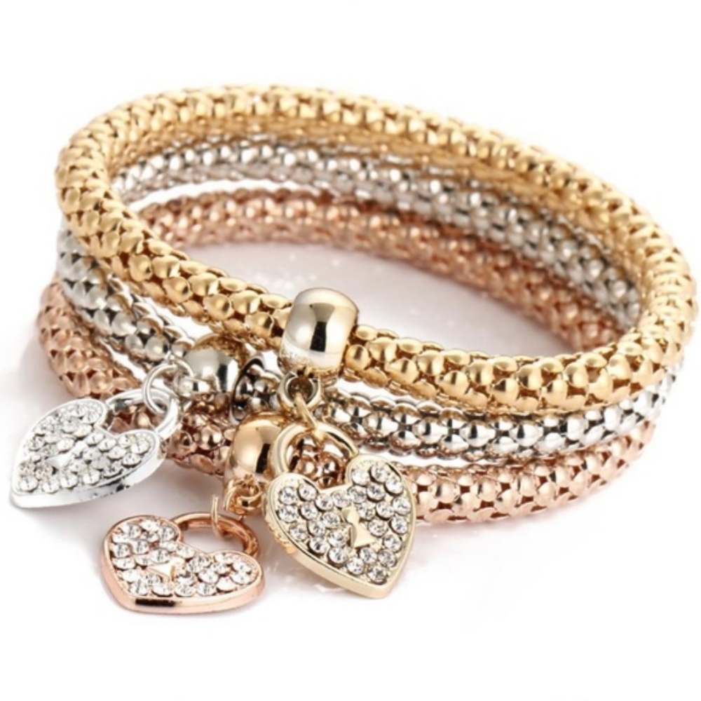 3 Heart Charm Bracelets - Picture 6 of 6
